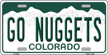 LP-13357 6 x 12 in. Go Nuggets Novelty Metal License Plate Tag