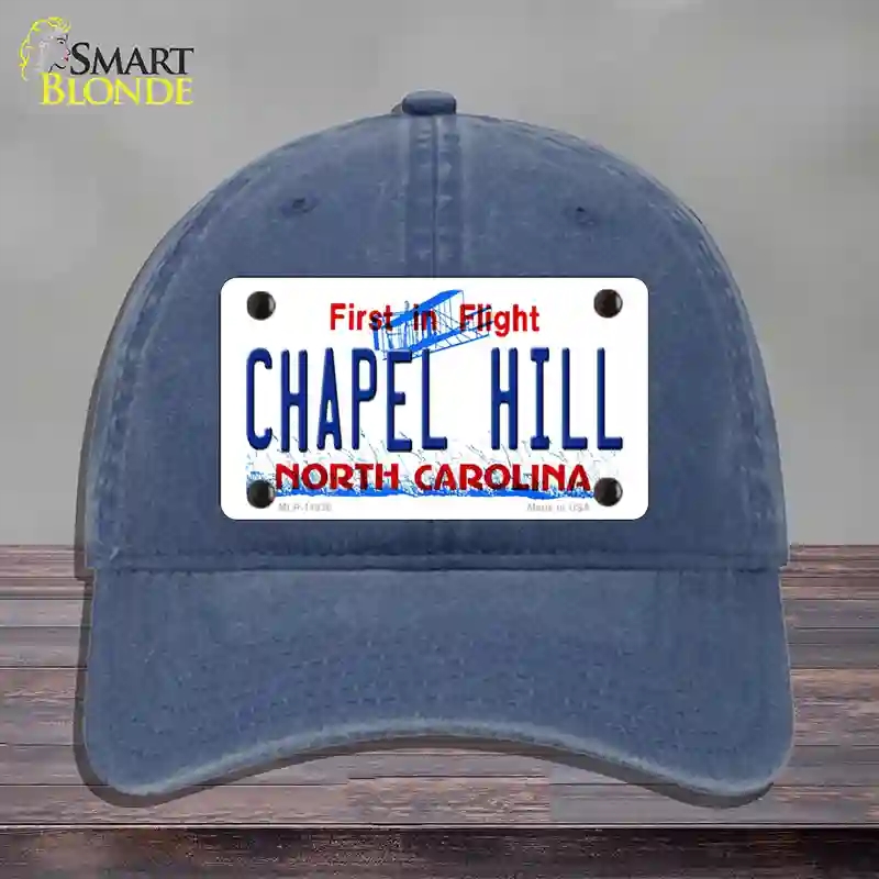 HAT11-MLP-11838 Chapel Hill North Carolina Novelty License Plate Hat, Unconstructed Cotton - Navy