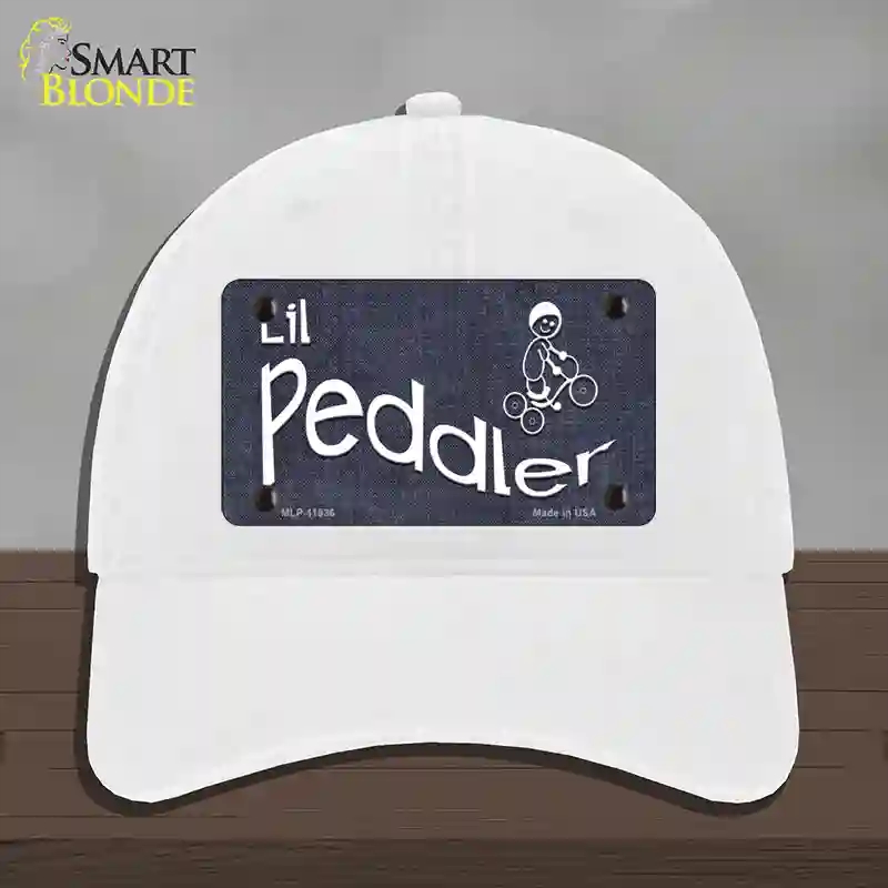 HAT14-MLP-11536 Lil Peddler Novelty License Plate Hat, Unconstructed Cotton - White