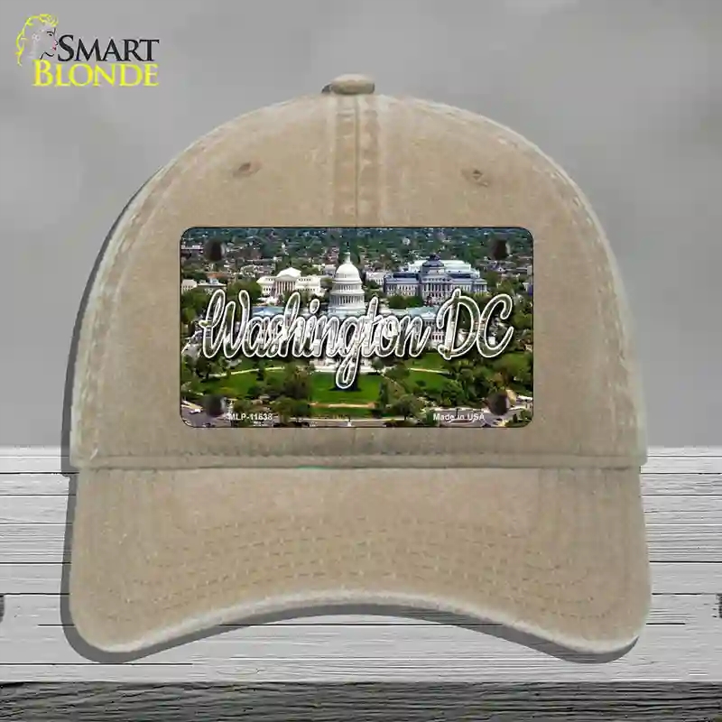 HAT09-MLP-11638 Washington DC White House State Novelty License Plate Hat, Unconstructed Cotton - Khaki
