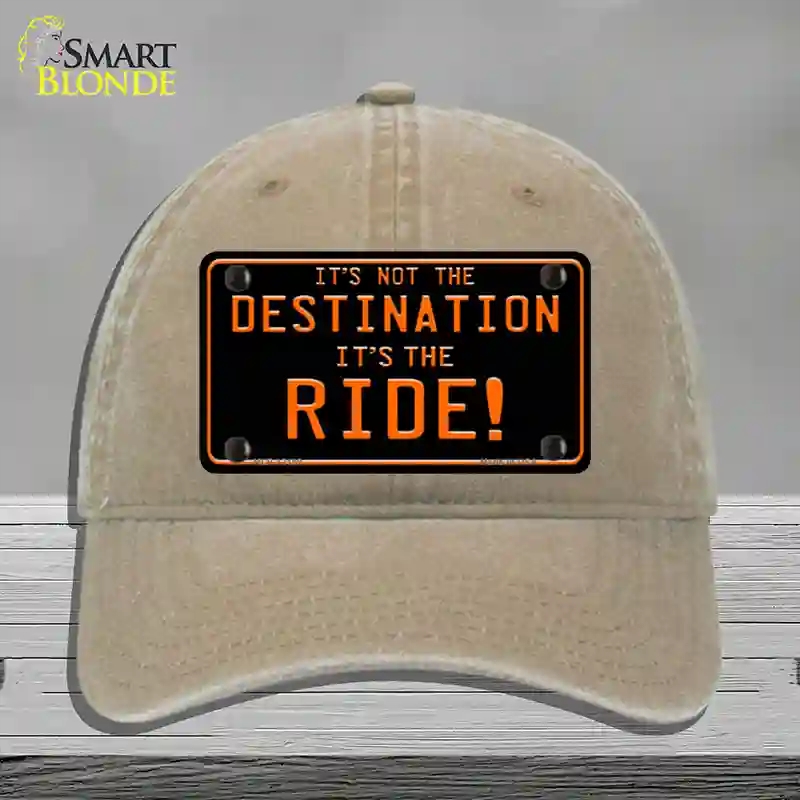 HAT09-MLP-12189 Its Not the Destination Novelty License Plate Hat, Unconstructed Cotton - Khaki