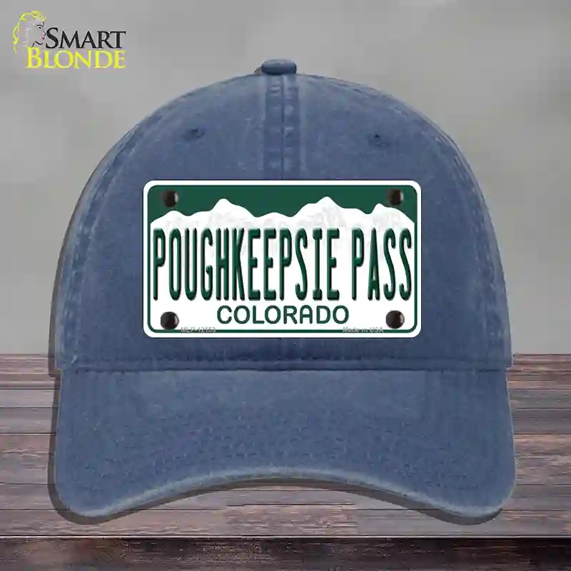 HAT11-MLP-12153 Poughkeepsie Pass Colorado Novelty License Plate Hat, Unconstructed Cotton - Navy