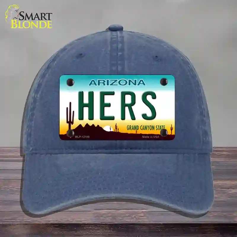 HAT11-MLP-12180 Hers Arizona Novelty License Plate Hat, Unconstructed Cotton - Navy