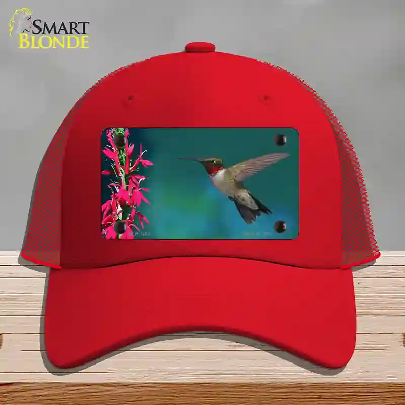 HAT17-MLP-1201 Humming Bird Novelty License Plate Hat, Mesh - Red