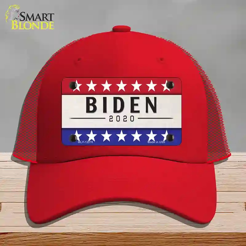 HAT17-MLP-12276 Joe Biden 2020 Novelty License Plate Hat, Mesh - Red