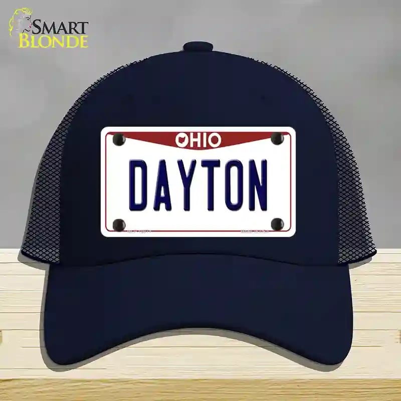 HAT16-MLP-10071 Dayton Ohio Novelty License Plate Hat, Mesh - Navy
