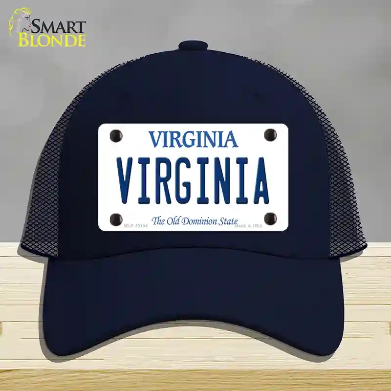 HAT16-MLP-10104 Virginia Old Dominion Novelty License Plate Hat, Mesh - Navy