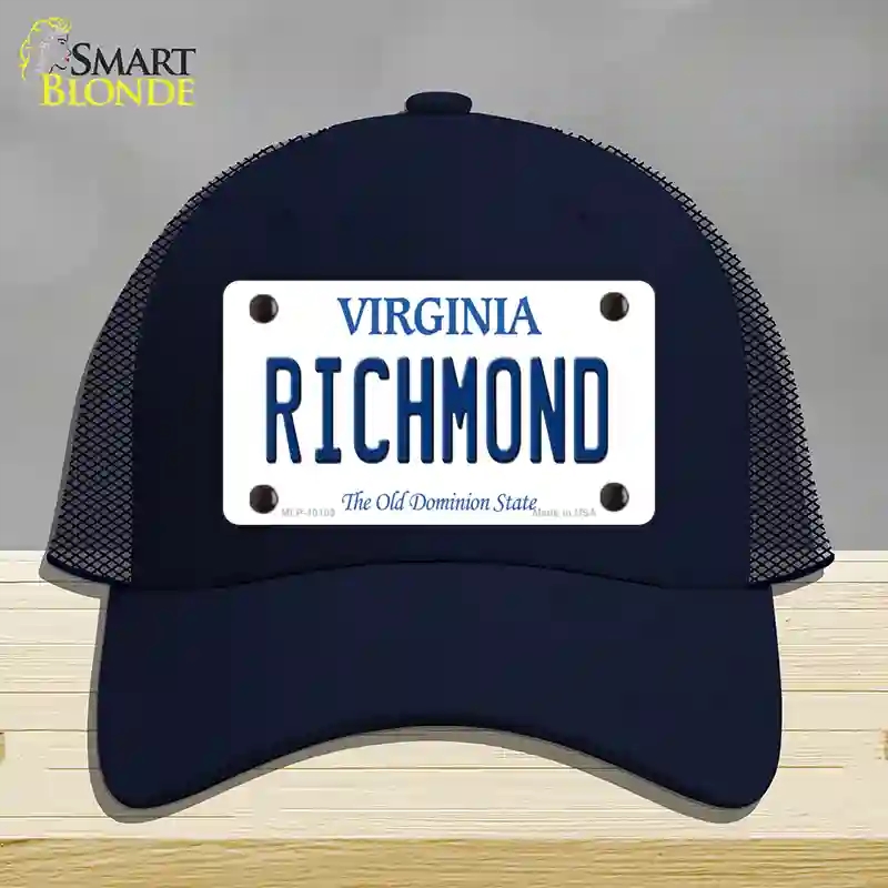 HAT16-MLP-10109 Richmond Virginia Novelty License Plate Hat, Mesh - Navy