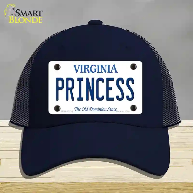 HAT16-MLP-10135 Princess Virginia Novelty License Plate Hat, Mesh - Navy