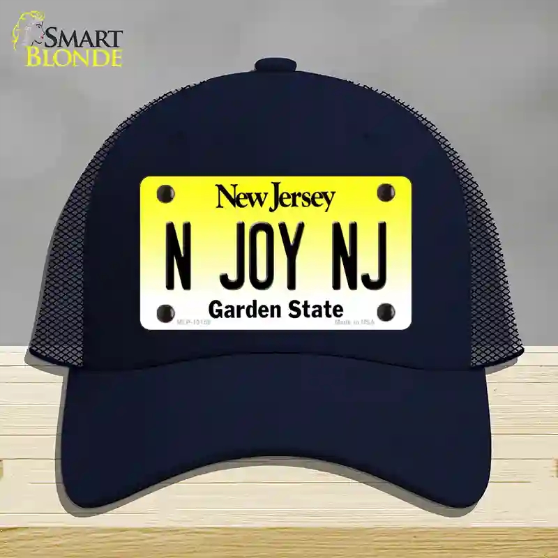 HAT16-MLP-10158 N Joy NJ   Jersey Novelty License Plate Hat, Mesh - Navy