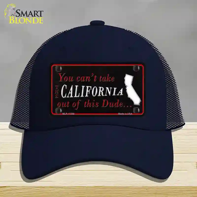 HAT16-MLP-11259 California Dude Novelty License Plate Hat, Mesh - Navy