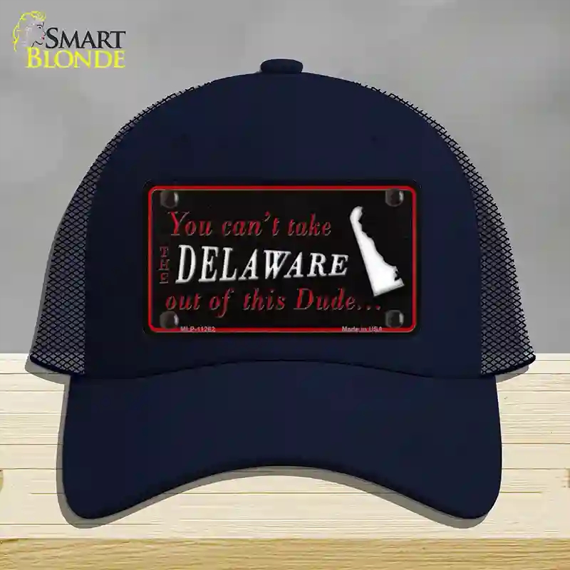 HAT16-MLP-11262 Delaware Dude Novelty License Plate Hat, Mesh - Navy