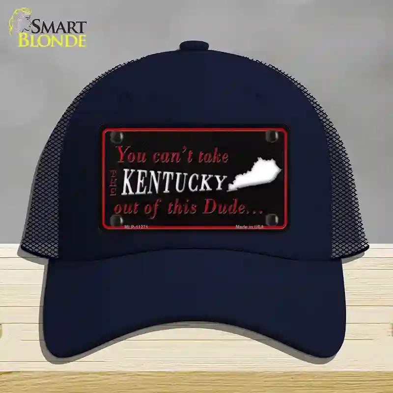 HAT16-MLP-11271 Kentucky Dude Novelty License Plate Hat, Mesh - Navy