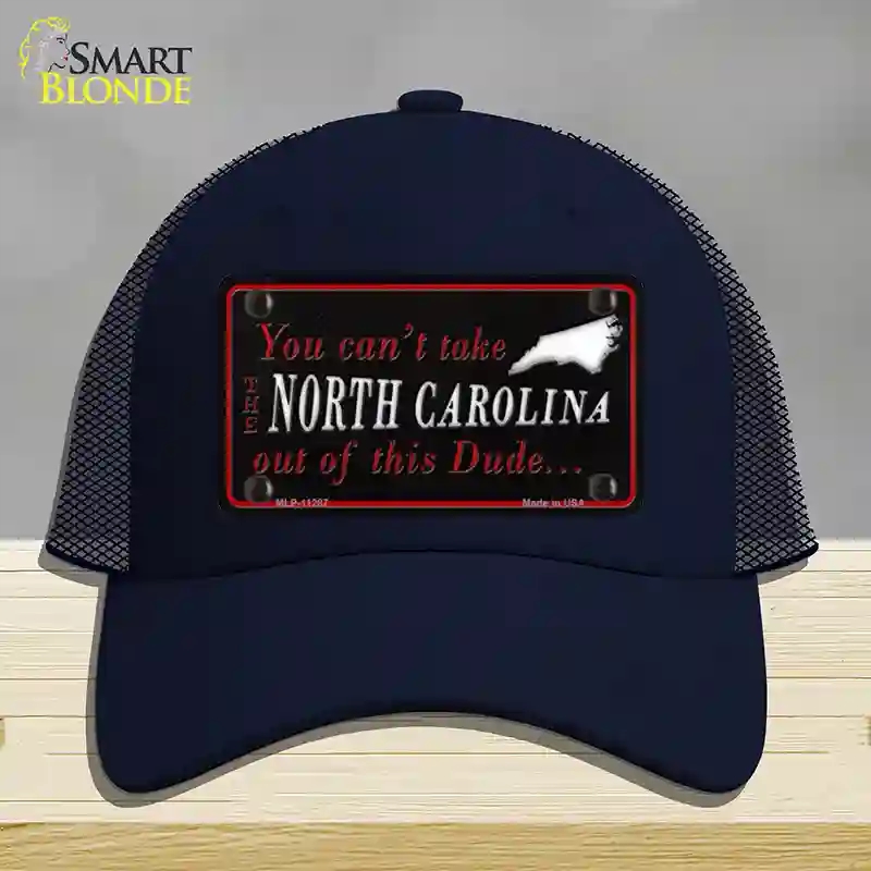 HAT16-MLP-11287 North Carolina Dude Novelty License Plate Hat, Mesh - Navy