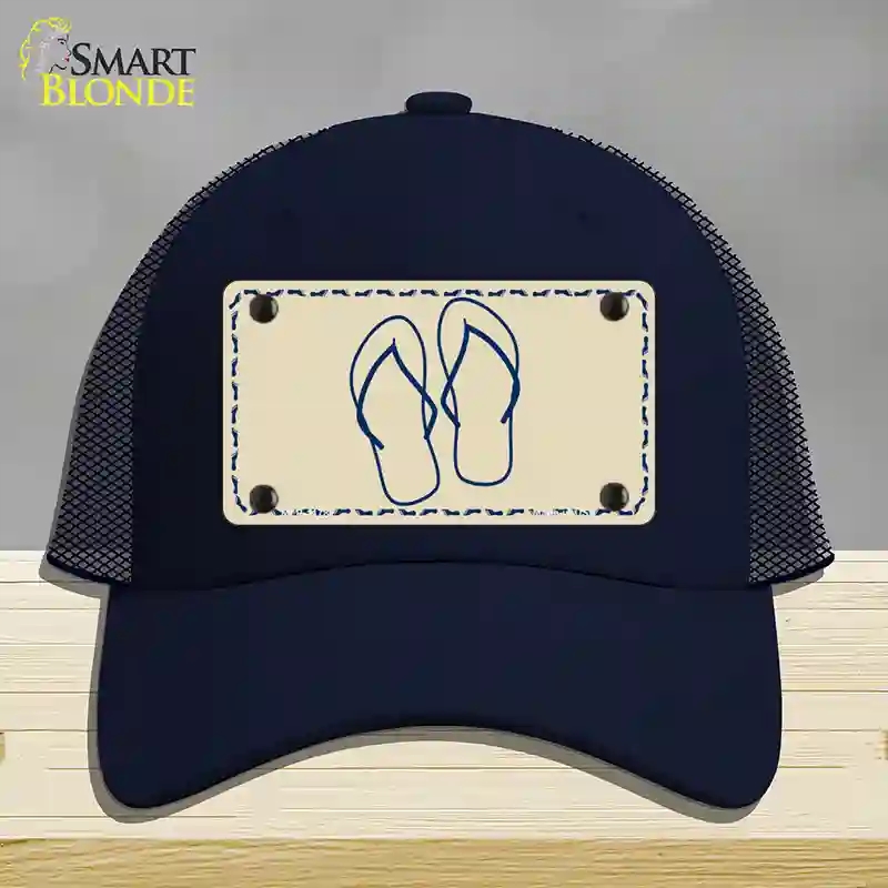HAT16-MLP-1178 Flip Flops Novelty License Plate Hat, Mesh - Navy