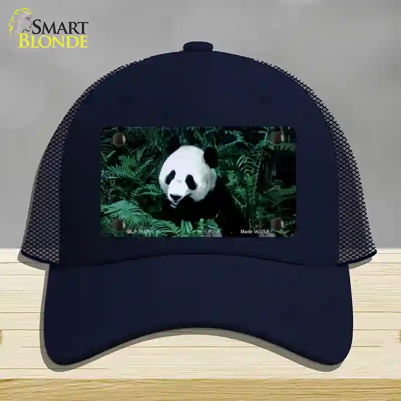 HAT16-MLP-1187 Panda Bear Novelty License Plate Hat, Mesh - Navy