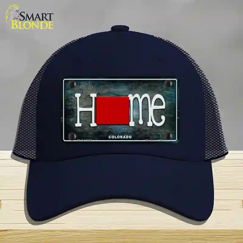 HAT16-MLP-11997 Colorado Home State Outline Novelty License Plate Hat, Mesh - Navy