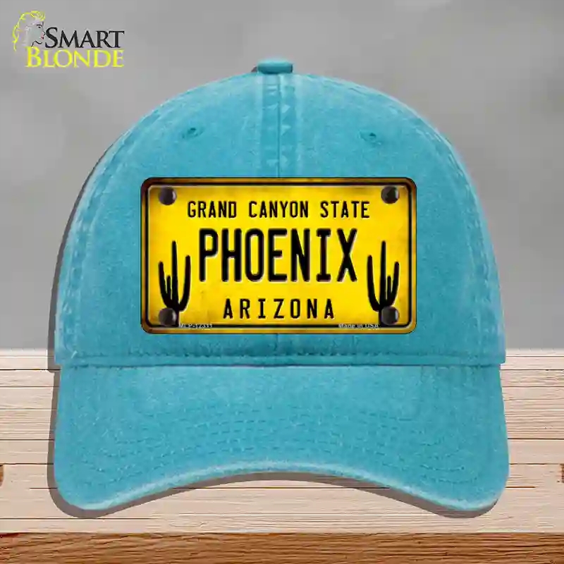 HAT10-MLP-12311 Arizona Phoenix Novelty License Plate Hat, Unconstructed Cotton - Lake Blue