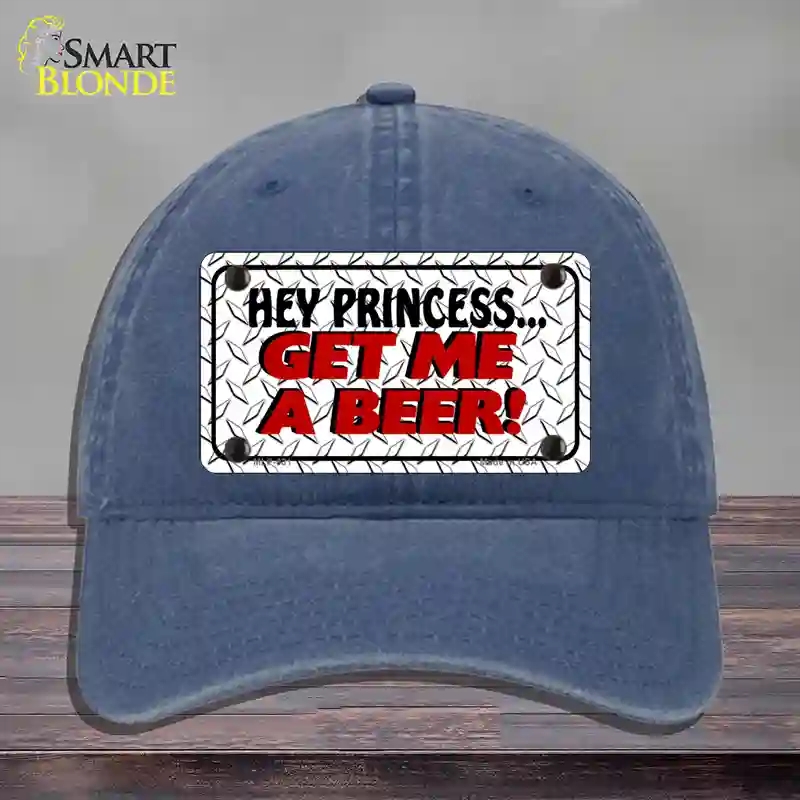 HAT11-MLP-031 Get Me a Beer Novelty License Plate Hat, Unconstructed Cotton - Navy