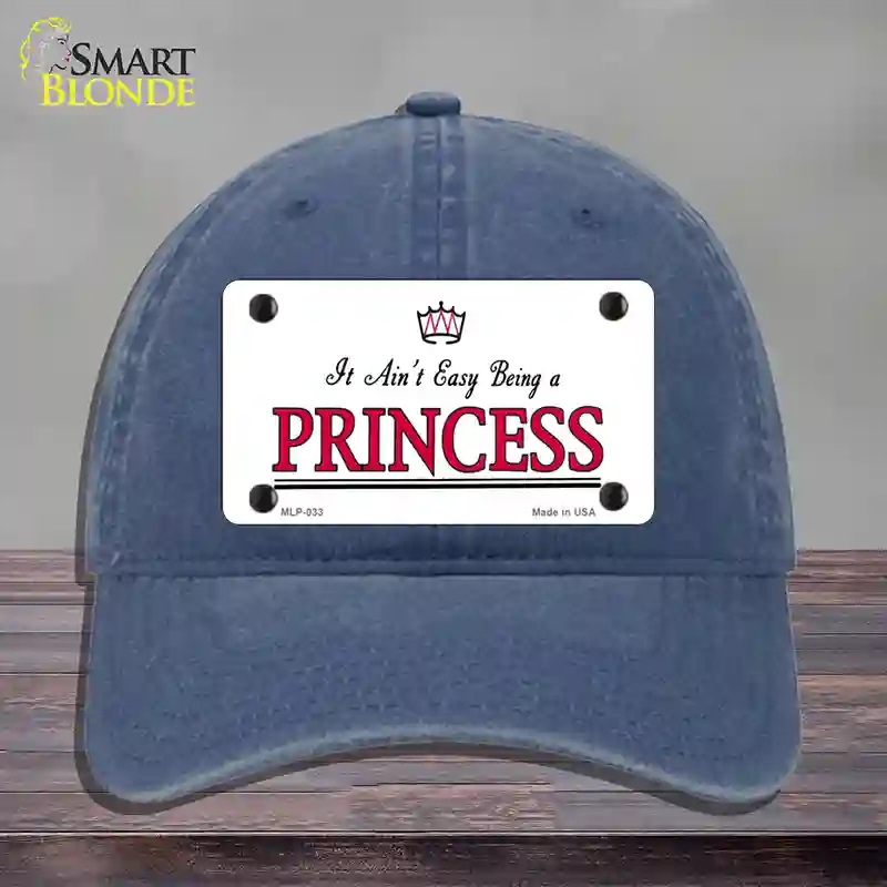 HAT11-MLP-033 Easy Being a Princess Novelty License Plate Hat, Unconstructed Cotton - Navy