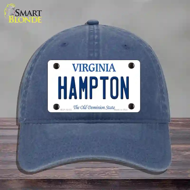 HAT11-MLP-10112 Hampton Virginia Novelty License Plate Hat, Unconstructed Cotton - Navy