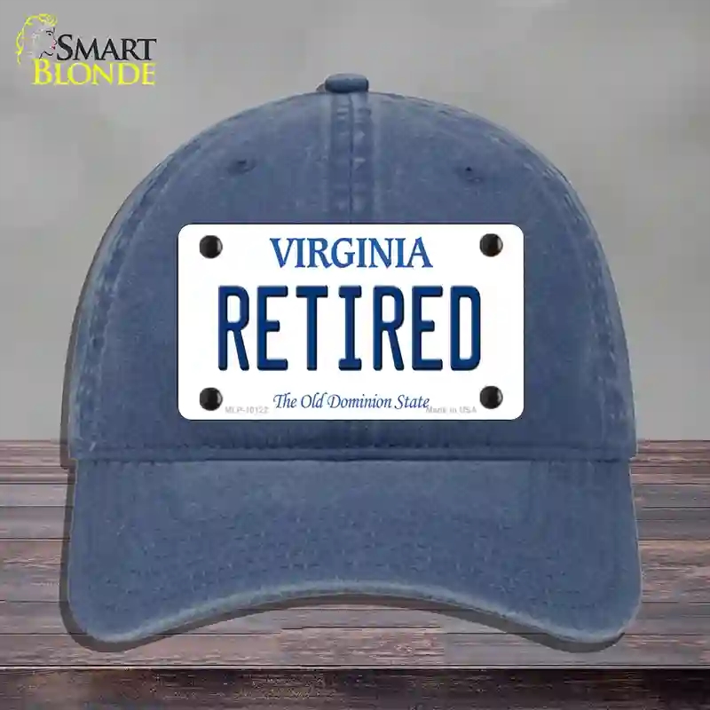 HAT11-MLP-10122 Retired Virginia Novelty License Plate Hat, Unconstructed Cotton - Navy
