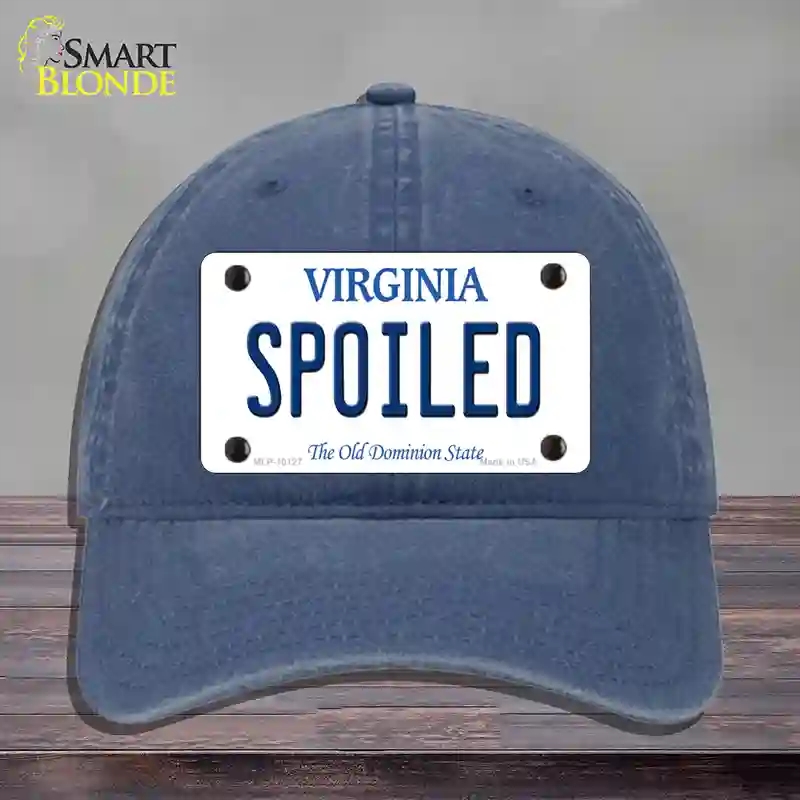 HAT11-MLP-10127 Spoiled Virginia Novelty License Plate Hat, Unconstructed Cotton - Navy