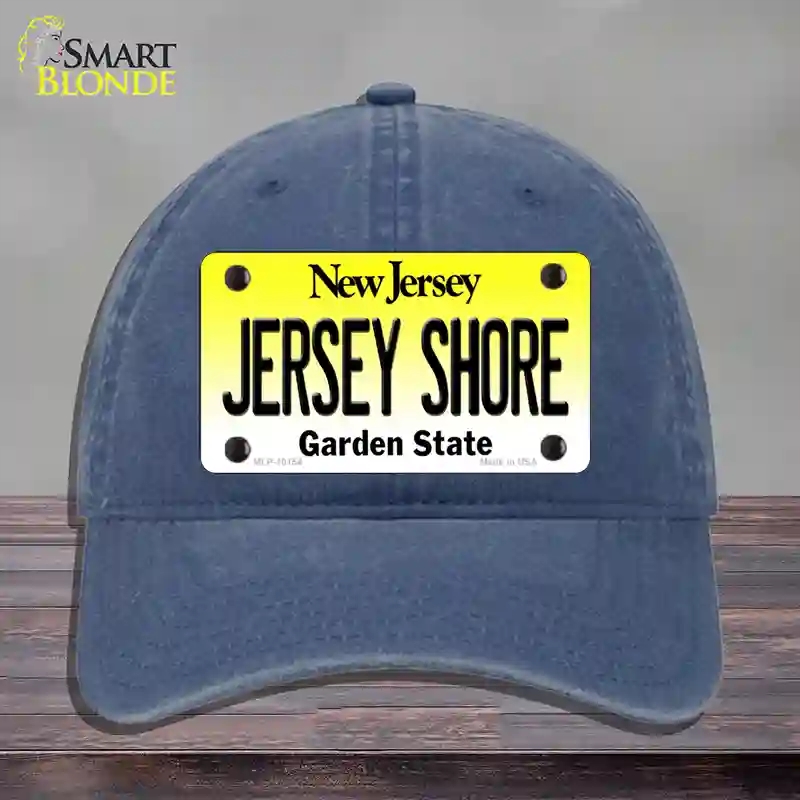 HAT11-MLP-10154 Jersey Shore   Jersey Novelty License Plate Hat, Unconstructed Cotton - Navy