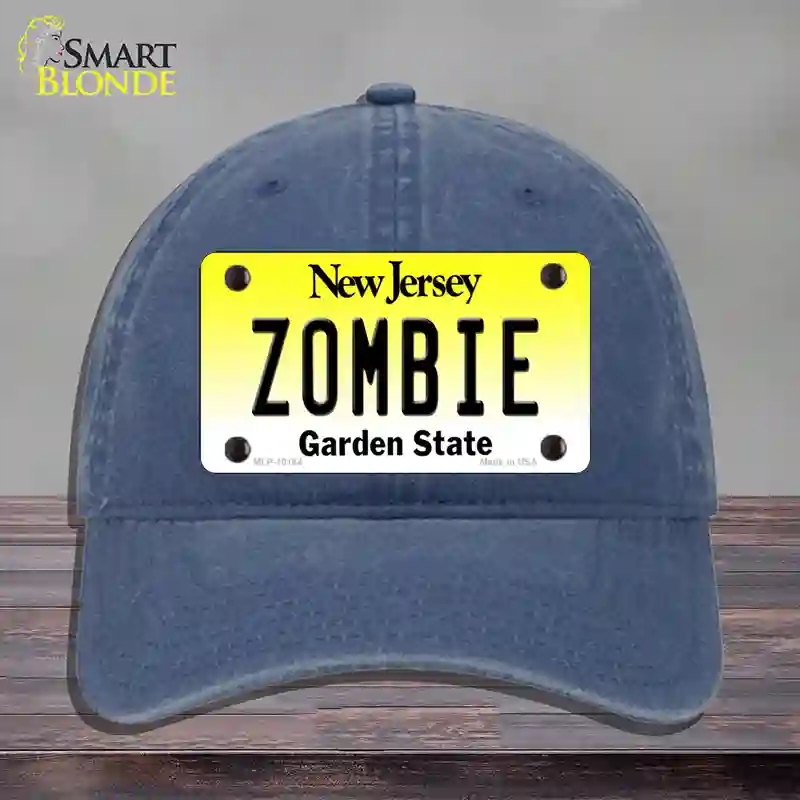 HAT11-MLP-10164 Zombie   Jersey Novelty License Plate Hat, Unconstructed Cotton - Navy
