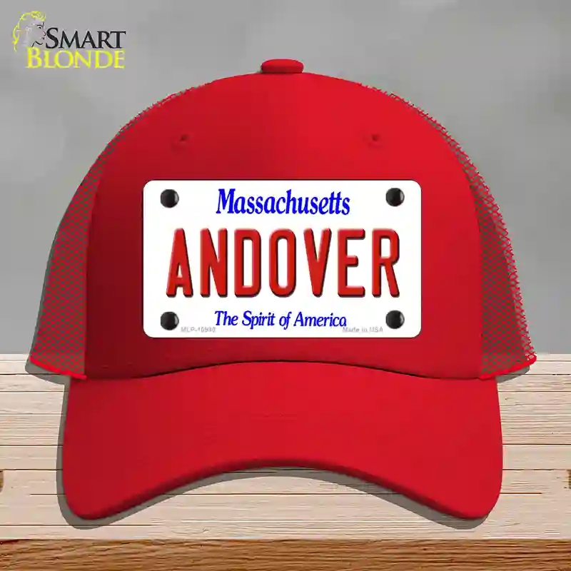 HAT17-MLP-10990 Andover Massachusetts Novelty License Plate Hat, Mesh - Red