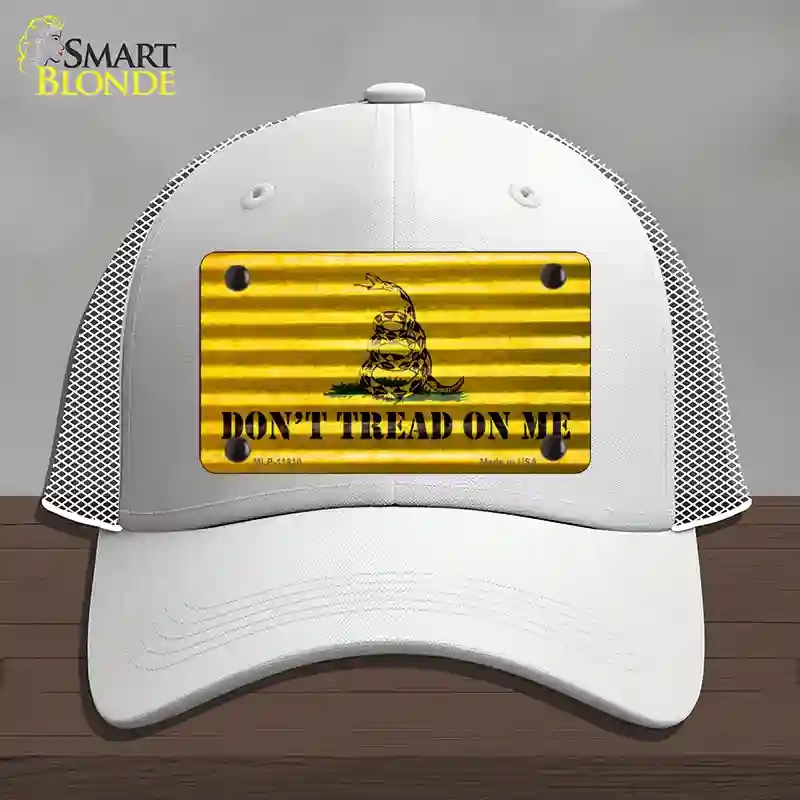 HAT19-MLP-11810 Dont Tread on Me Novelty License Plate Hat, Mesh - White