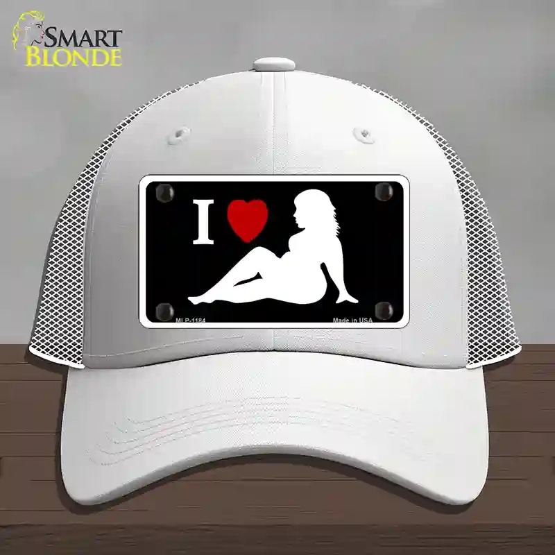 HAT19-MLP-1184 Full Figured Women Novelty License Plate Hat, Mesh - White