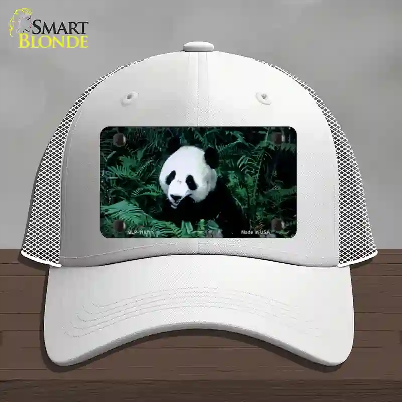 HAT19-MLP-1187 Panda Bear Novelty License Plate Hat, Mesh - White