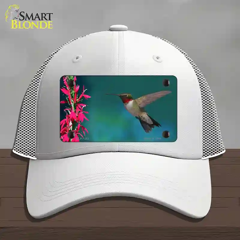 HAT19-MLP-1201 Humming Bird Novelty License Plate Hat, Mesh - White
