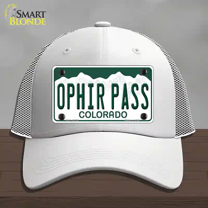 HAT19-MLP-12155 Ophir Pass Colorado Novelty License Plate Hat, Mesh - White