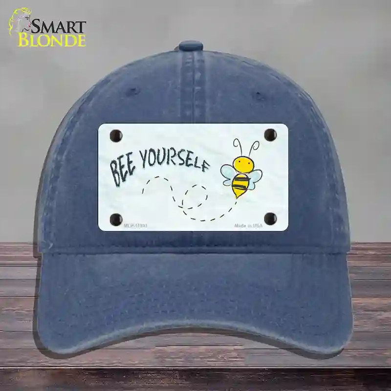 HAT11-MLP-11891 Bee Yourself Novelty License Plate Hat, Unconstructed Cotton - Navy