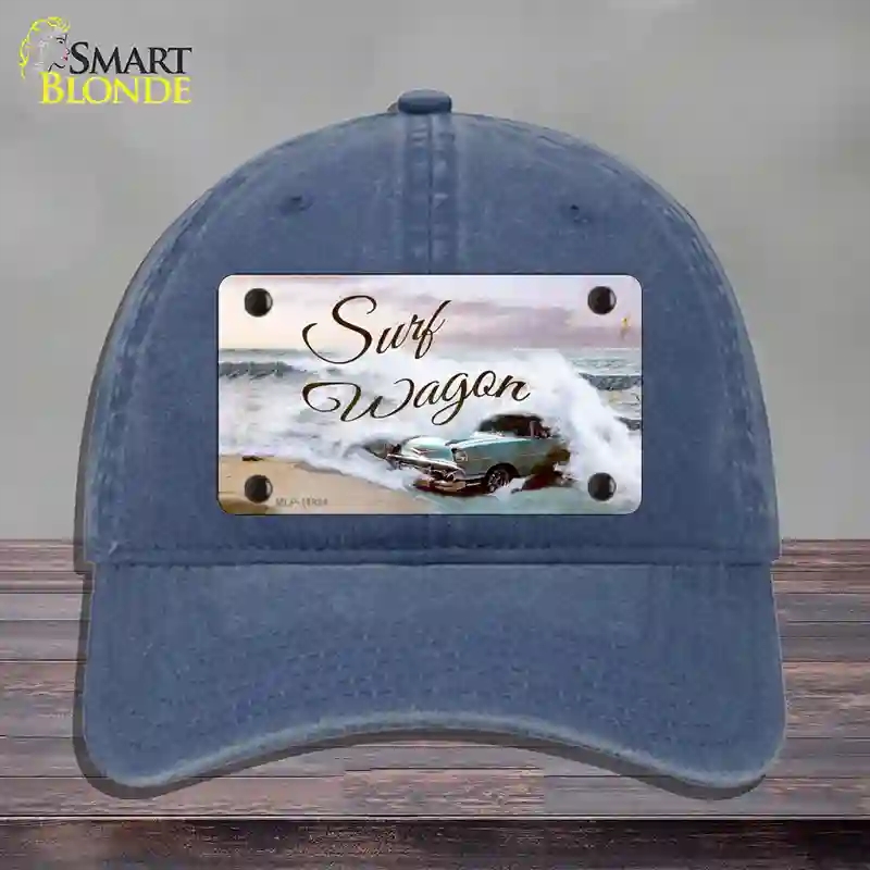 HAT11-MLP-11894 Surf Wagon Novelty License Plate Hat, Unconstructed Cotton - Navy