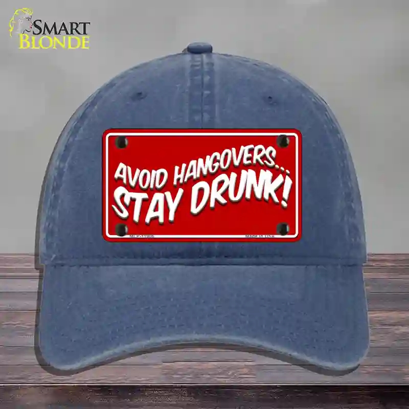 HAT11-MLP-11906 Avoid Hangovers Novelty License Plate Hat, Unconstructed Cotton - Navy