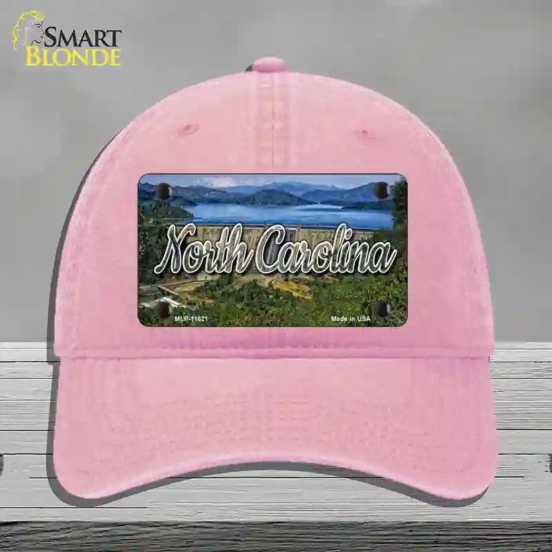 HAT12-MLP-11621 North Carolina Dam State Novelty License Plate Hat, Unconstructed Cotton - Pink