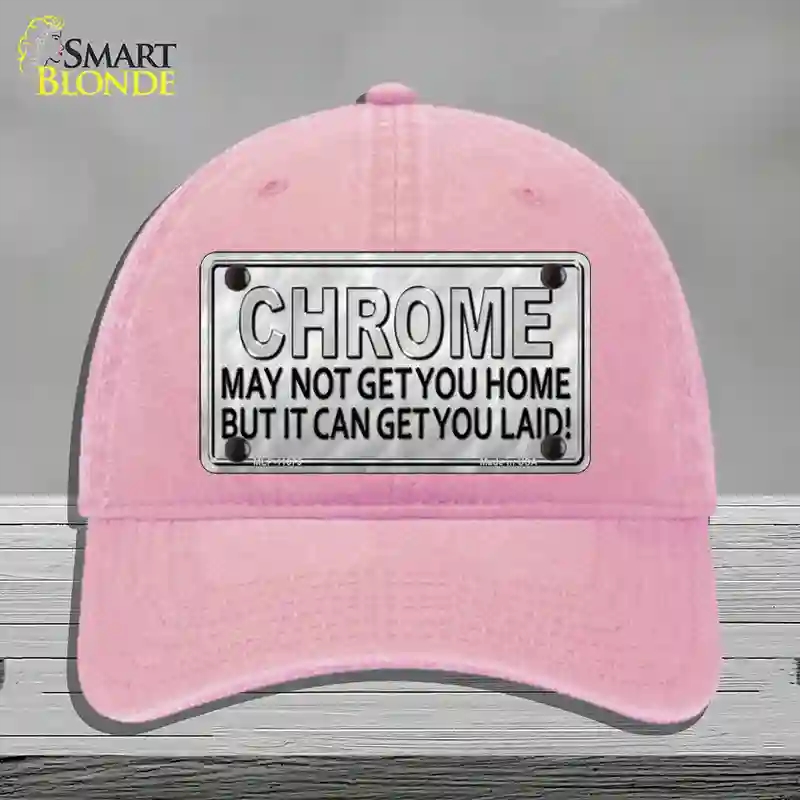 HAT12-MLP-11675 Chrome May Not Get You Home Novelty License Plate Hat, Unconstructed Cotton - Pink