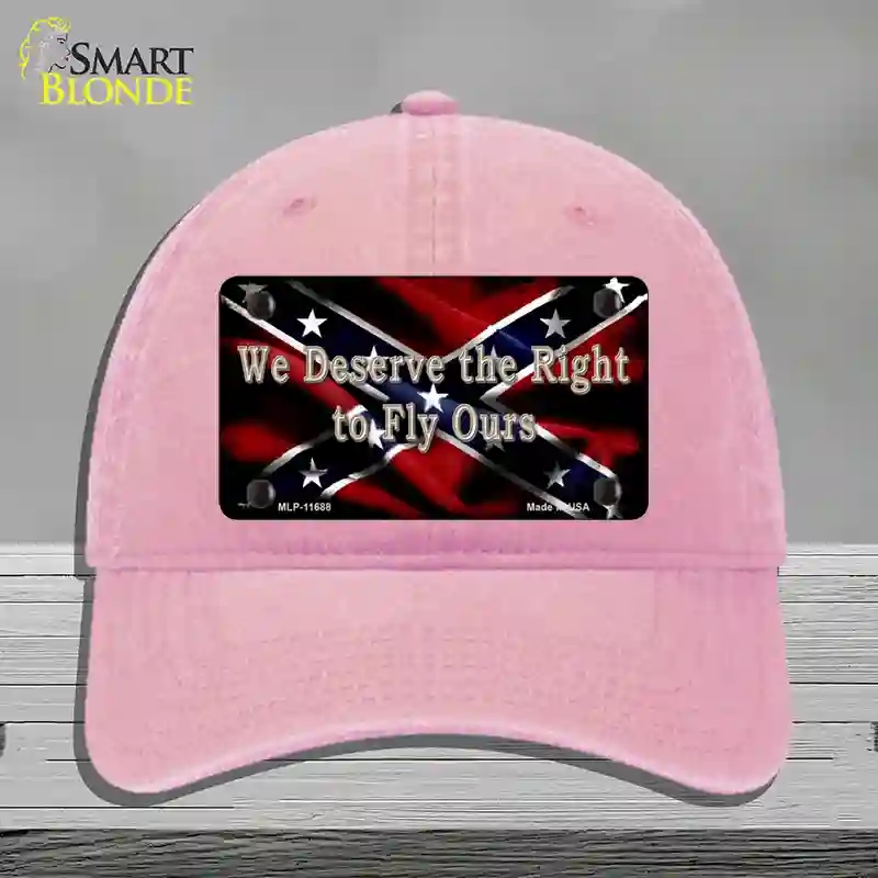 HAT12-MLP-11688 We Deserve the Right Novelty License Plate Hat, Unconstructed Cotton - Pink