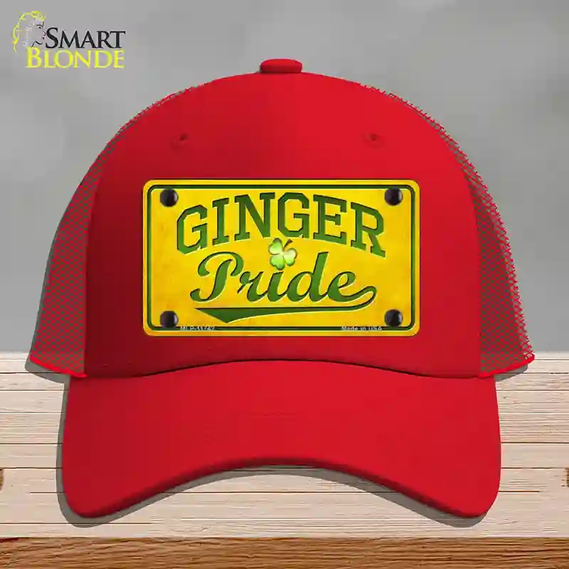 HAT17-MLP-11742 Ginger Pride Novelty License Plate Hat, Mesh - Red