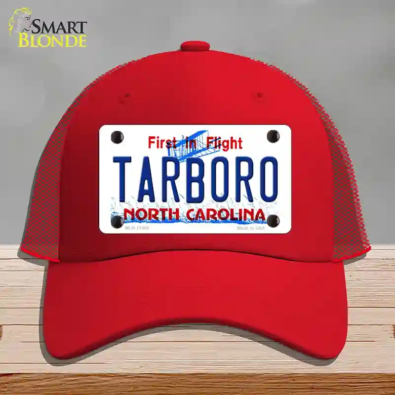 HAT17-MLP-11844 Tarboro North Carolina Novelty License Plate Hat, Mesh - Red
