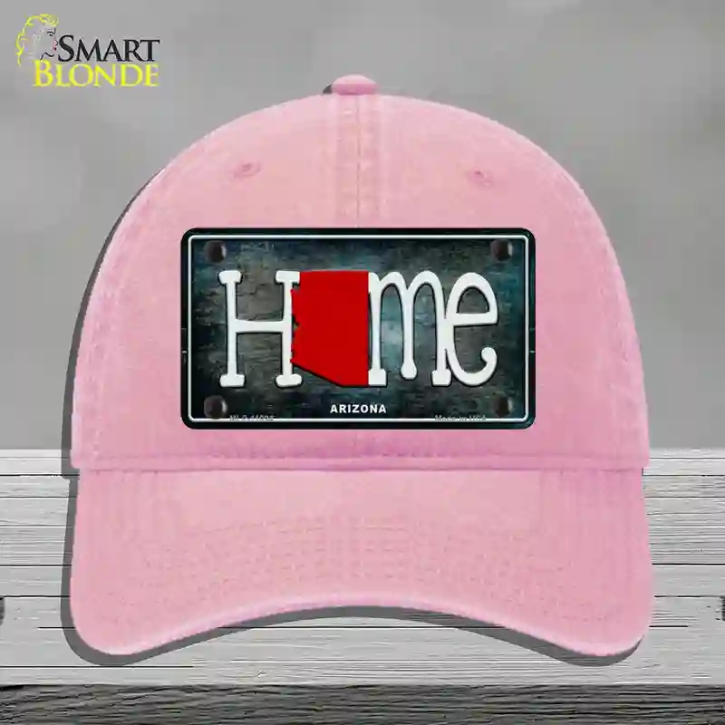 HAT12-MLP-11994 Arizona Home State Outline Novelty License Plate Hat, Unconstructed Cotton - Pink