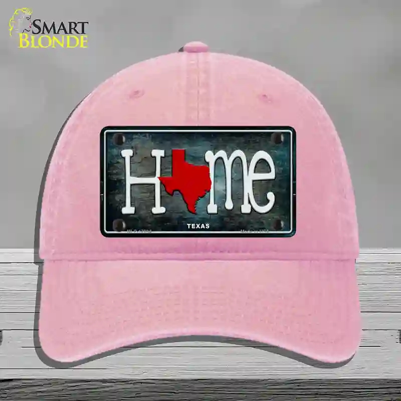 HAT12-MLP-12034 Texas Home State Outline Novelty License Plate Hat, Unconstructed Cotton - Pink