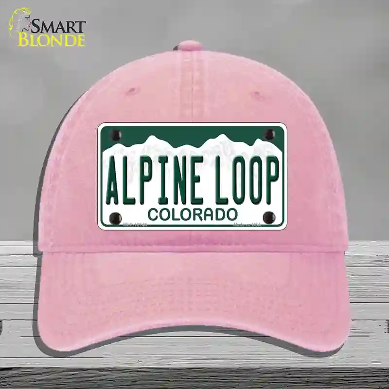 HAT12-MLP-12148 Alpine Loop Colorado Novelty License Plate Hat, Unconstructed Cotton - Pink