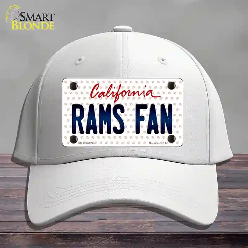 HAT21-MLP-10770 Rams Fan California Novelty License Plate Hat, Cotton - White