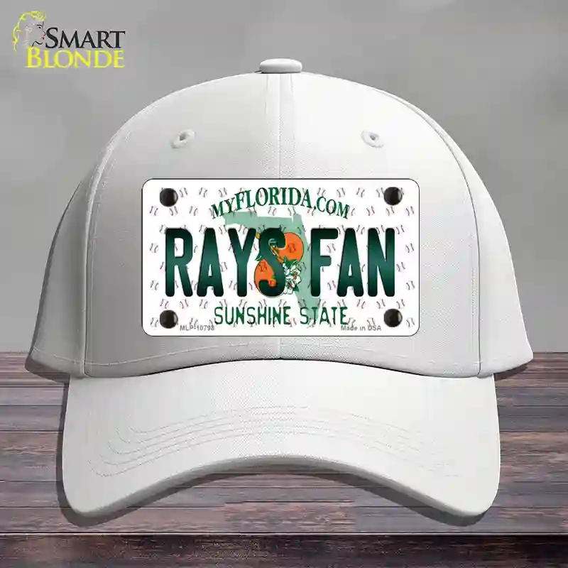 HAT21-MLP-10798 Rays Fan Florida Novelty License Plate Hat, Cotton - White