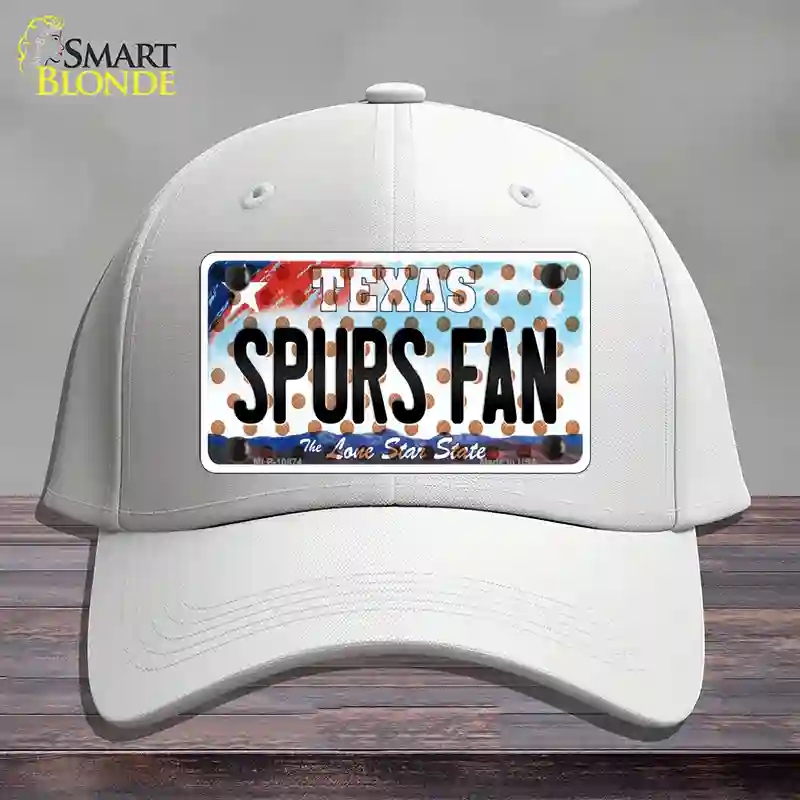 HAT21-MLP-10874 Spurs Fan Texas Novelty License Plate Hat, Cotton - White
