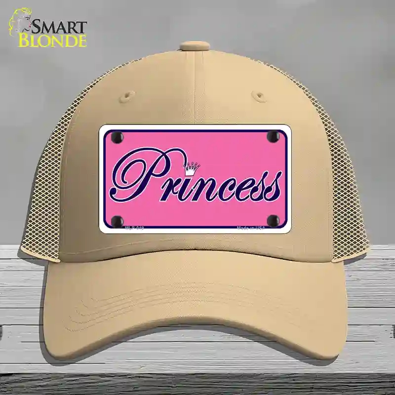 HAT15-MLP-049 Pink Princess Tiara Novelty License Plate Hat, Mesh - Khaki